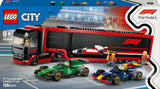LEGO City F1 Transporter med RB20 & AMR24 F1 Racing Cars - Leksaksbilstransporter för Red Bull & Aston Martin Formel 1 Team - Inkl. 5 minifigurer - present till pojkar och flickor i åldrarna 8+ 60445 Byggset Besuche den LEGO-Store
