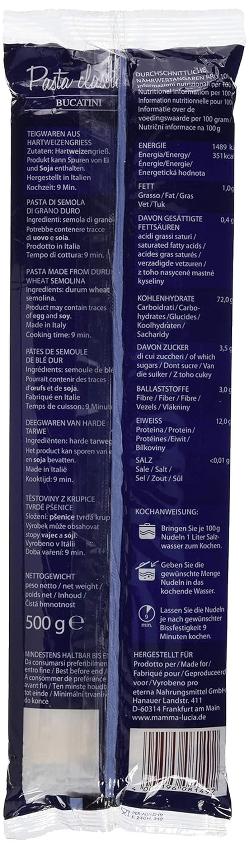 Pasta Bucatini - Makaroner, förpackning om 20 (20 x 500 g)