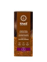 khadi GOLDBRAUN växtbaserad hårfärg, hårfärg från ljus bärnsten till mjuk och glänsande gyllenbrun, 100 % växtbaserad naturlig hårfärg, naturlig och vegan, certifierad naturlig kosmetika, 100 g Naty Shop Hair Dye
