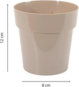 Liten plastkruka - diameter 12 cm, lätt och hållbar, perfekt för plantor, sticklingar och krukväxter - slumpmässig färg, Aléatoire