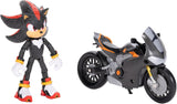 Sonic 3 The Movie Shadow Figure, 15 Cm, rörlig, inklusive Shadow Mobile från Jakks Pacific, Acoustic, Black Actionfigurer Naty Shop