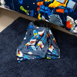 Character World Official Lego® City Fleecefilt, Supermjuk, Varmblå Throw, Cityspace Design, Perfekt för sovrum, camping och sovande, 100 X 150 Cm sängar och filtar Besuche den Character World-Store