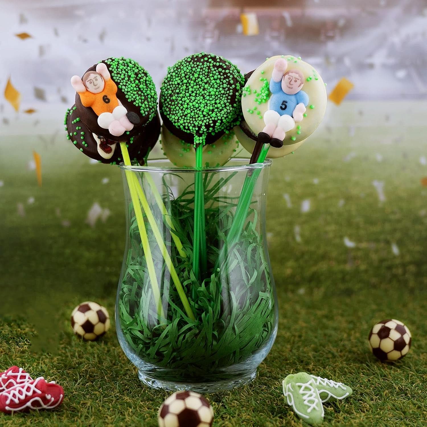 Günthart Backdecor 12 Sugar fotbollsspelare och fotbollar, 21 gram Naty Shop