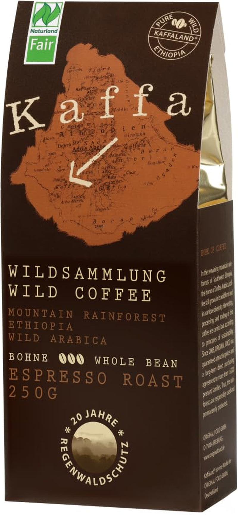 Rostad ekologisk espresso, hela bönor (6 x 250 g)