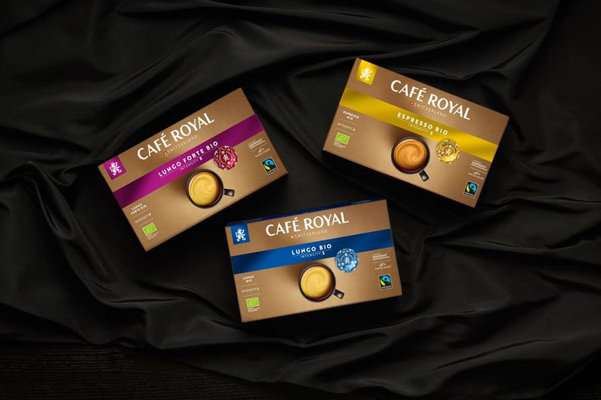 Café Royal Professional Pads, Bio Lungo, 50 Nespresso (R) Professionella kompatibla pads för kontor och gastronomie, Bio och Fairtrade certifiering, 100 Prozent Arabica, Intensität 5