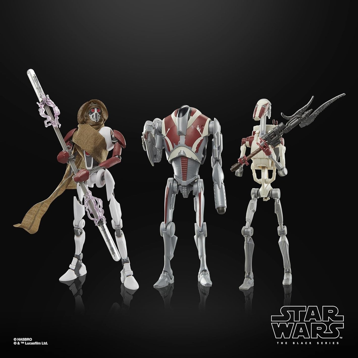 Star Wars Black Series Magna Raider, Super Battle Droid, Jedi Battle Droid: Survivor Action Figurer 3-pack, Skala 15 cm Actionfigurer Naty Shop