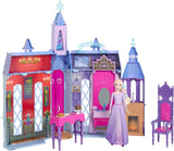 Mattel Disney Frozen - Castle Arendelle Dollhouse (60cm+) med Elsa Doll, 4 lekplatser och 15 delar av Disney Frozen II möbler och tillbehör, HLW61