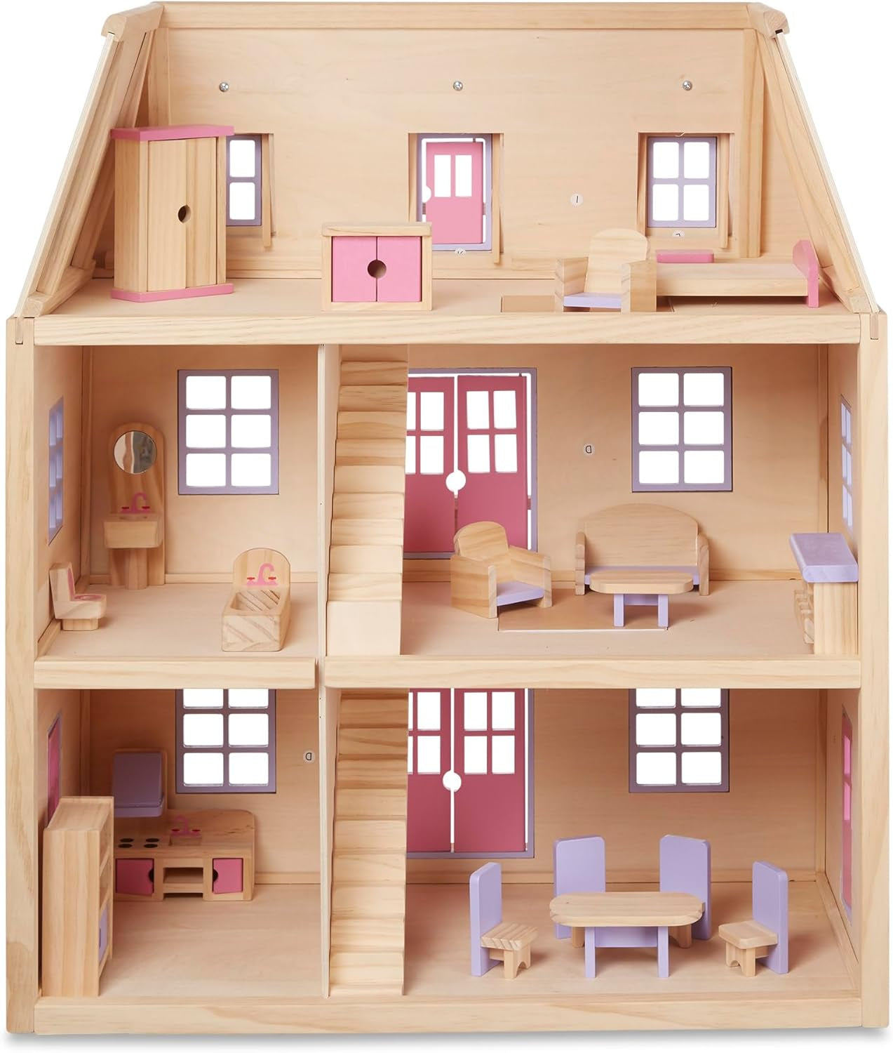 Melissa & Doug dockhus i trä