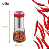 Cilio PICCANTE pepparkvarn, Ø 6,5 cm, H: 14,5 cm, med stängningslock Kvarnar och skivare Naty Shop