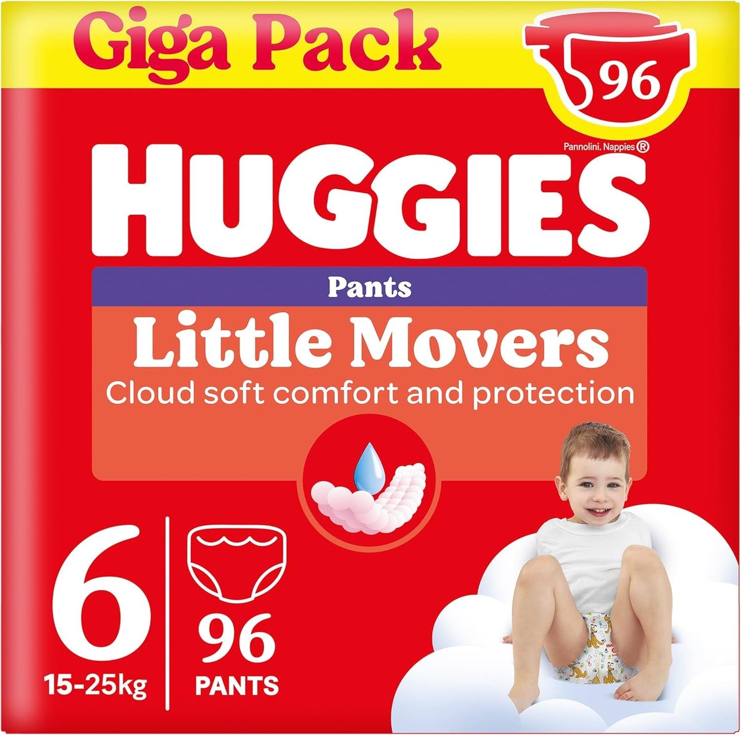 Huggies Little Movers Disney-byxor, storlek 6, 96 antal (2 x 48), månadslåda