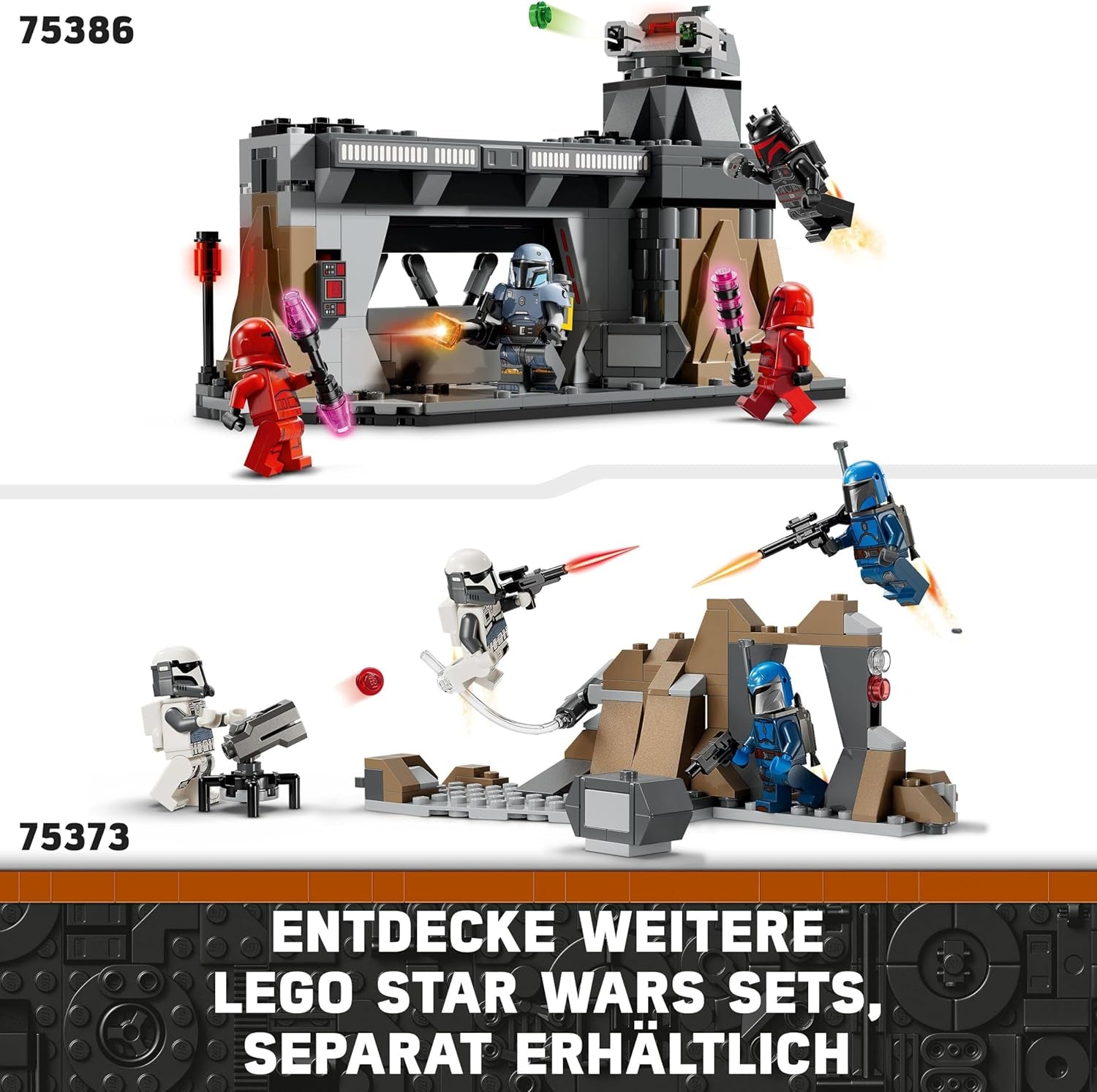 LEGO Star Wars: Mandalorian Ambush on Mandalore Battle Pack, äventyrsbyggande leksak för barn, Collectible Action Set, presentidé för pojkar och flickor 75373 Byggset Besuche den LEGO-Store