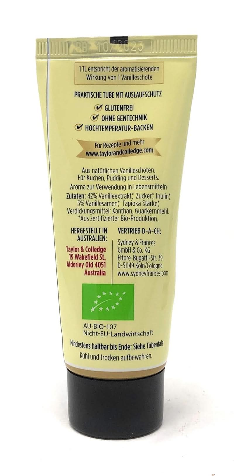 Ekologisk vaniljpasta från tuben, 50 gram Aromas Naty Shop