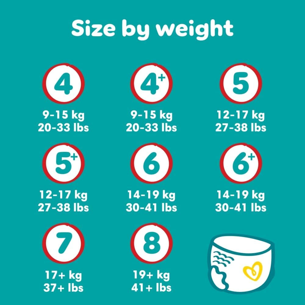 Pampers Baby-Dry blöjor, stl 8, 22 st, 19 kg+