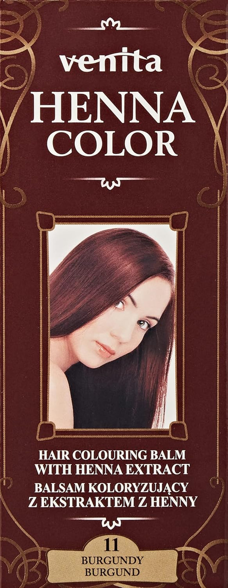 Henna Color 111 Naturligt balsam för blont hår Hårfärg Naturlig hårfärgande effekt Henna Eco Hårfärgning Naty Shop Burgundy-färger 75 Ml (1 förpackning)