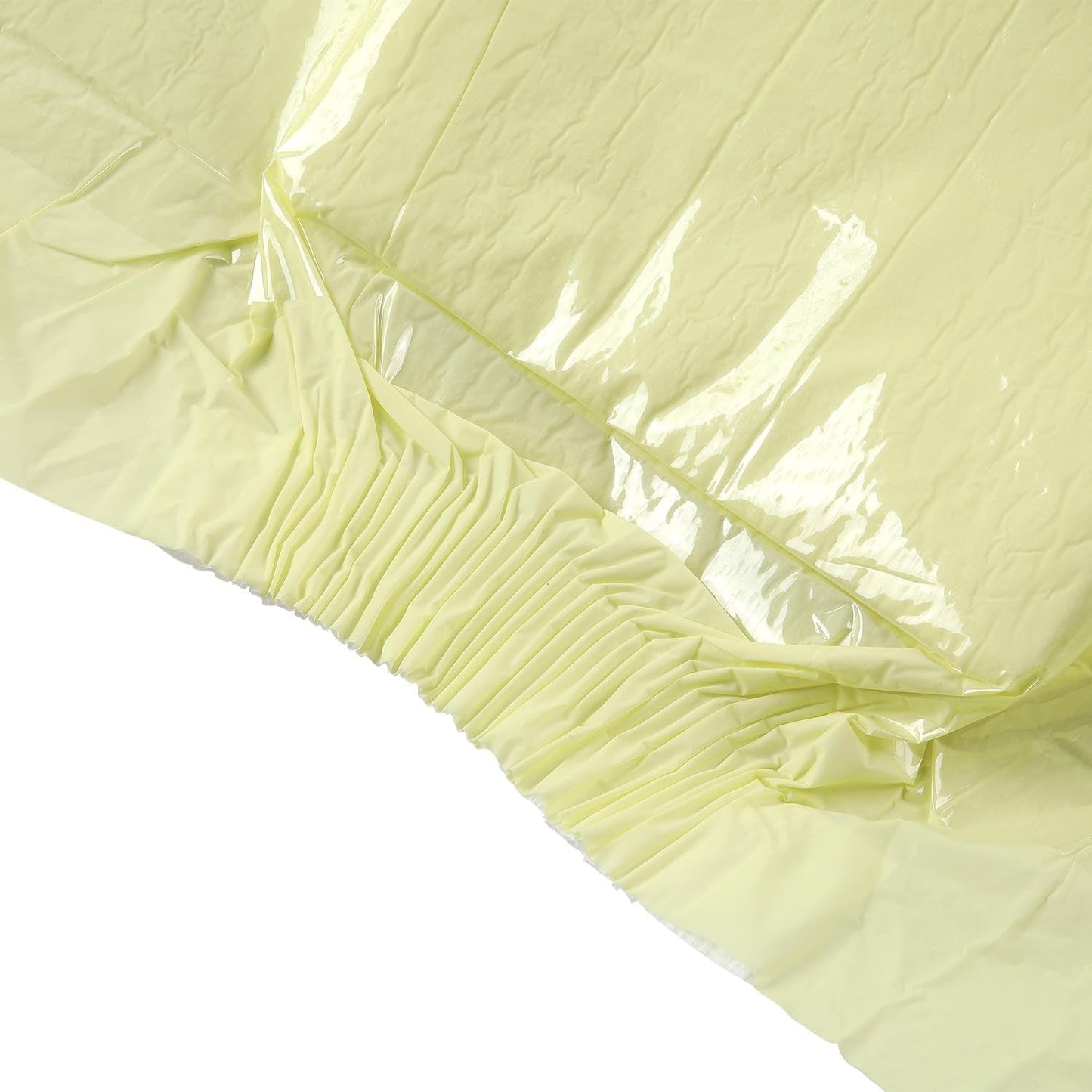 CutiePlusU vuxenblöjor, 10-pack inkontinenstrosor för engångsbruk med öglor för kvinnor och män, maximal absorptionsförmåga över natten - gul (medelstorlek 71-96 cm)