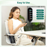 Snailax Ergonomisk Svankstödskudde med Massage och Värme, Memory Foam Shiatsu Ryggkudde, Sittdyna med 3 massageintensiteter | 2 värmenivåer | 3 timers | bekväm sittställning