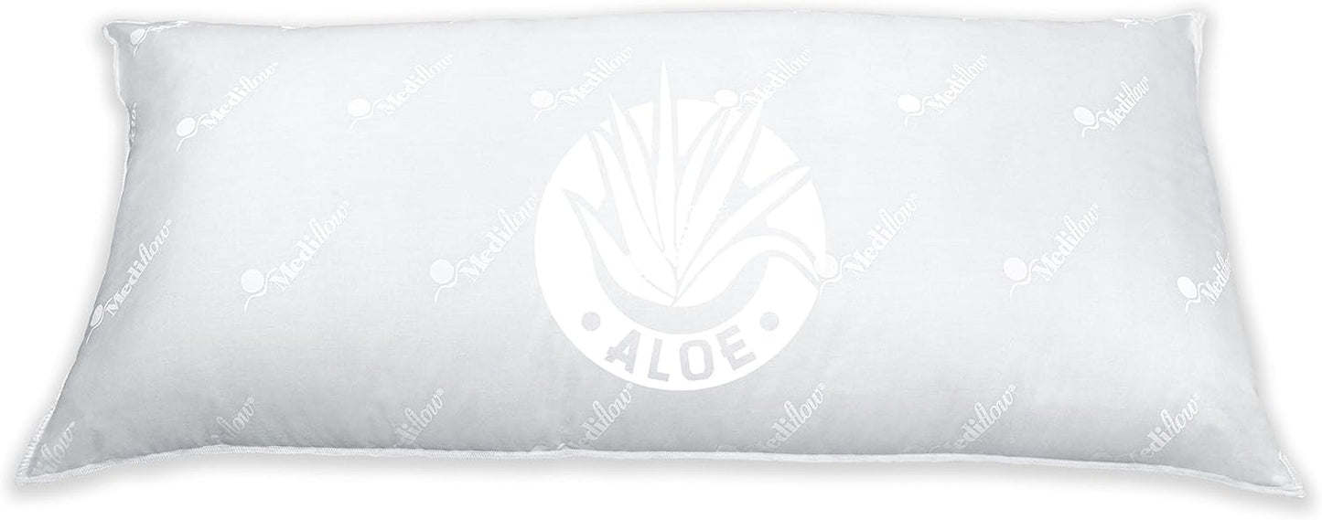 Mediflow 5223 Aloe Vera Action vattenkudde, ortopedisk cervikal ryggstödskudde, 40x80 cm, vit, 1 st (1 förpackning) Naty Shop standardkuddar
