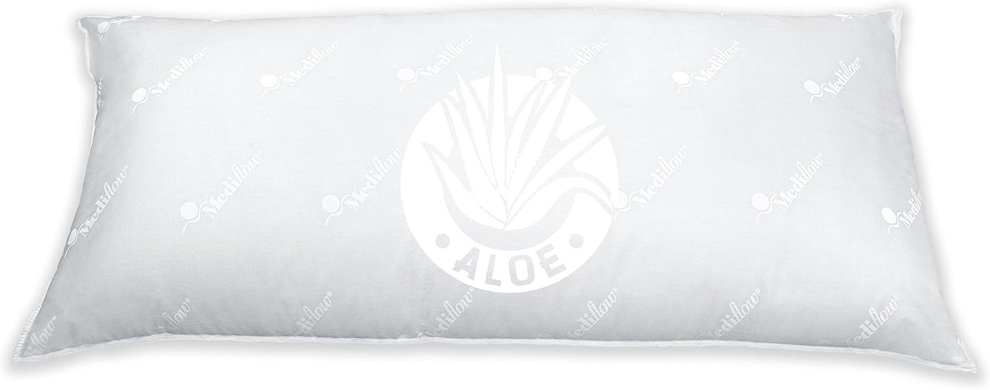Mediflow 5223 Aloe Vera Action vattenkudde, ortopedisk cervikal ryggstödskudde, 40x80 cm, vit, 1 st (1 förpackning) Naty Shop standardkuddar