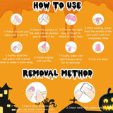 5 st Halloween 3D-nagelklistermärken, 5D stereoskopiska nagelklistermärken, nageldekorationer, nageldesigntillbehör