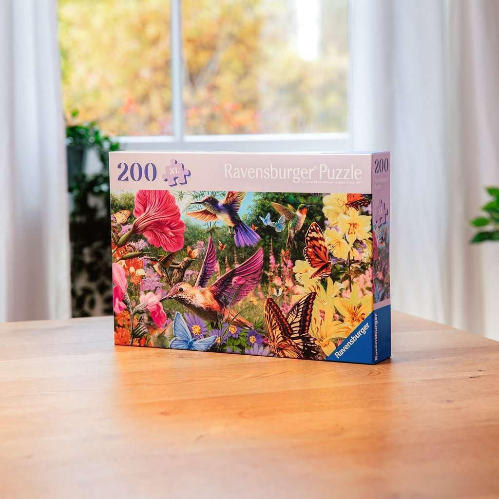 Ravensburger Puzzle 12001369 - Hummingbirds and Butterflies - 200-bitars pussel för äldre och seniorer med större pusselbitar, grepp, stor bildmall och pusselbaspussel Naty Shop
