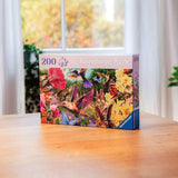 Ravensburger Puzzle 12001369 - Hummingbirds and Butterflies - 200-bitars pussel för äldre och seniorer med större pusselbitar, grepp, stor bildmall och pusselbaspussel Naty Shop