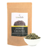 Löst jasminte 100 g, naturligt smaksatt jasminblommagrönt te, jasmingrönt te med en uttalad jasminsmak, Teaclub Green Tea