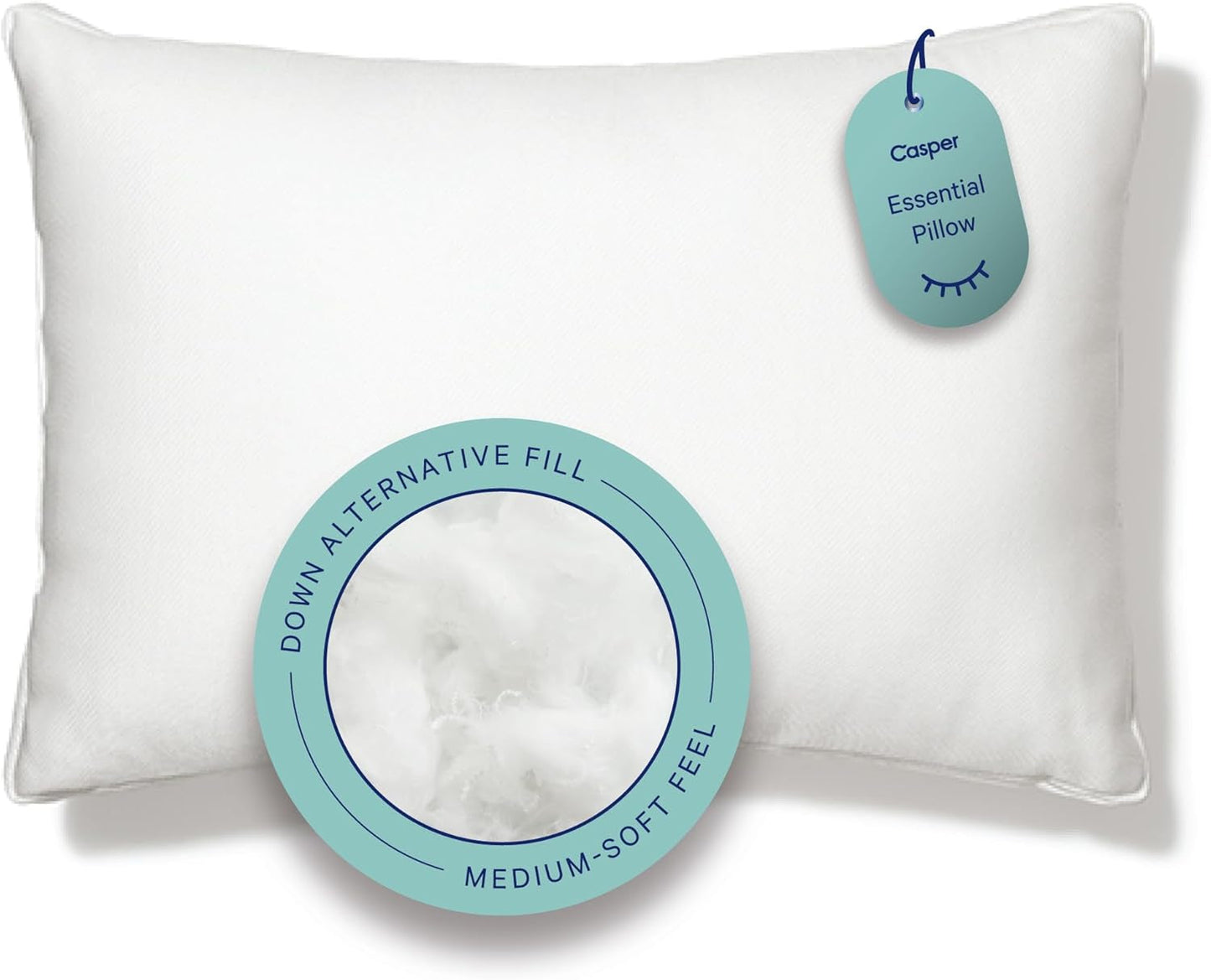 Casper Sleep Essential Kudde för att sova, King, White Naty Shop Standardkuddar King White