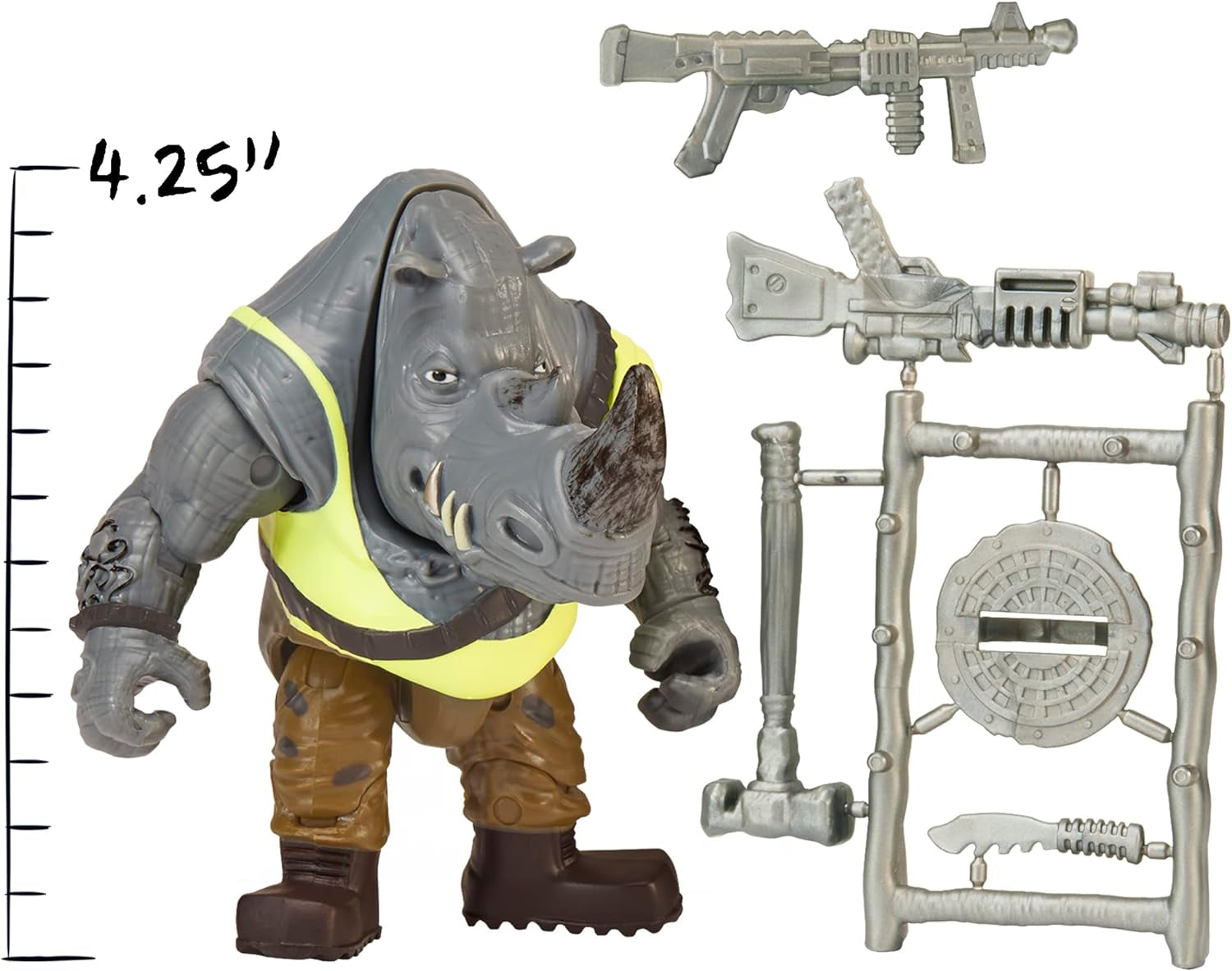Teenage Mutant Ninja Turtles- Rocksteady Base Figur Actionfigurer Naty Shop