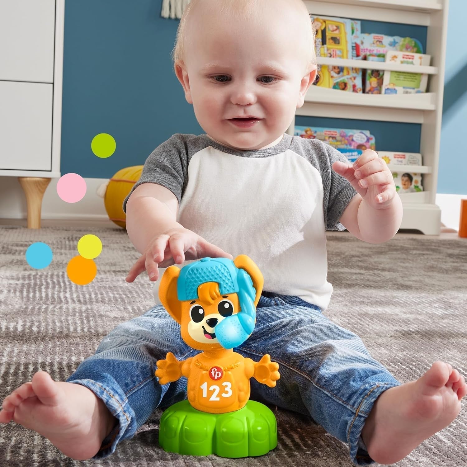 Fisher Price Animal Band Rino the Fox Learn Opposites, Interactive Fox to Learn Through Movement, Colorful Lights, Songs and Sounds, Baby Toy, 9+ Months, HYL02 Baby Toys Naty Shop