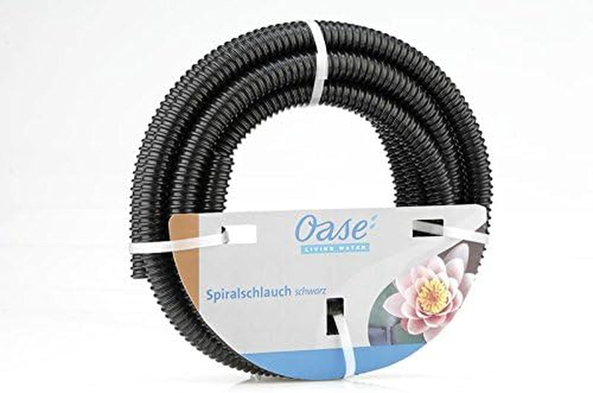 Svart spiralslang Oase 1 1/2", 5 m - slangsektion av PVC-material, lämplig för 1 bar (arbetstryck)