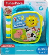 Fisher-Price Musical Animal Friends Songbook | Babyleksak från 6 månader, 1 år för flickor och pojkar | Barnleksak | Musikbok med ljud och ljuseffekter | Pedagogisk leksak (tyska), GFP29 Jucarii Bebe Naty Shop