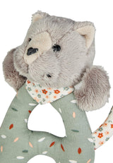 Lilly Cat Sterntaler Catch Toy - Motoraktivitetsleksak för skallra, beröring och lek - Plyschleksak för spädbarn och barn med skallra som lojal vän - Grå mjukt tyg babyleksak Bebe Naty Shop Toys