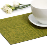 Papstar, 50 servetter "ROYAL Collection" 1/4-faldig 40 Cm X 40 Cm olivgröna "Ornaments", #81746