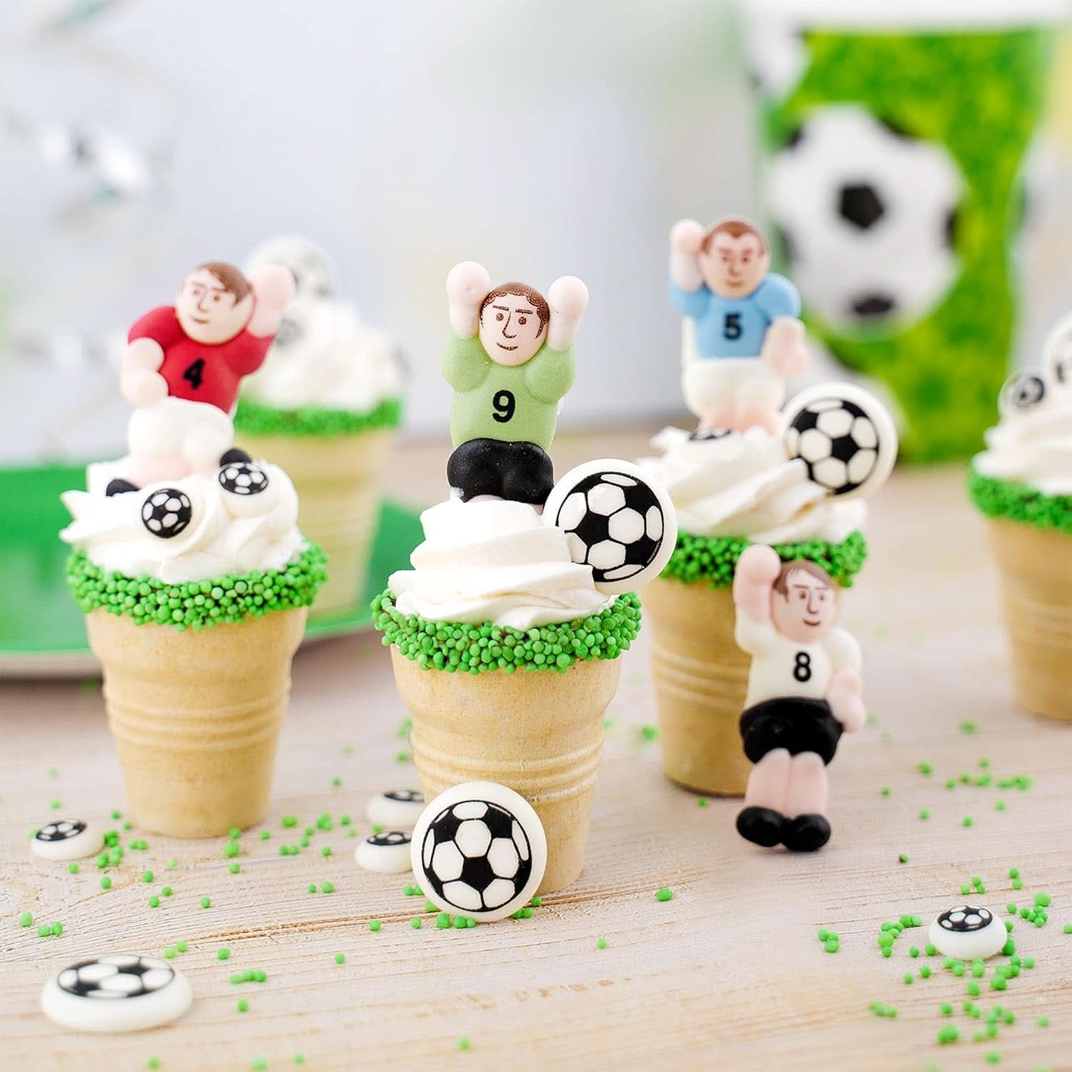 Günthart Backdecor 12 Sugar fotbollsspelare och fotbollar, 21 gram Naty Shop