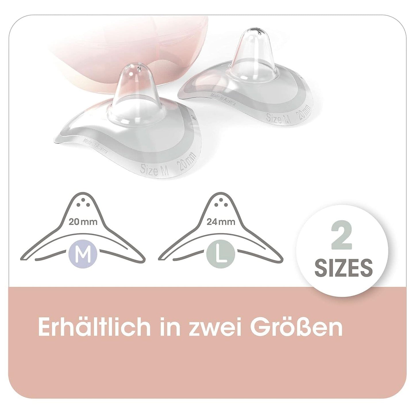 Nip® First Moments bröstvårtsköldar, 2 st Mat- och amningstillbehör Bebe Naty Shop