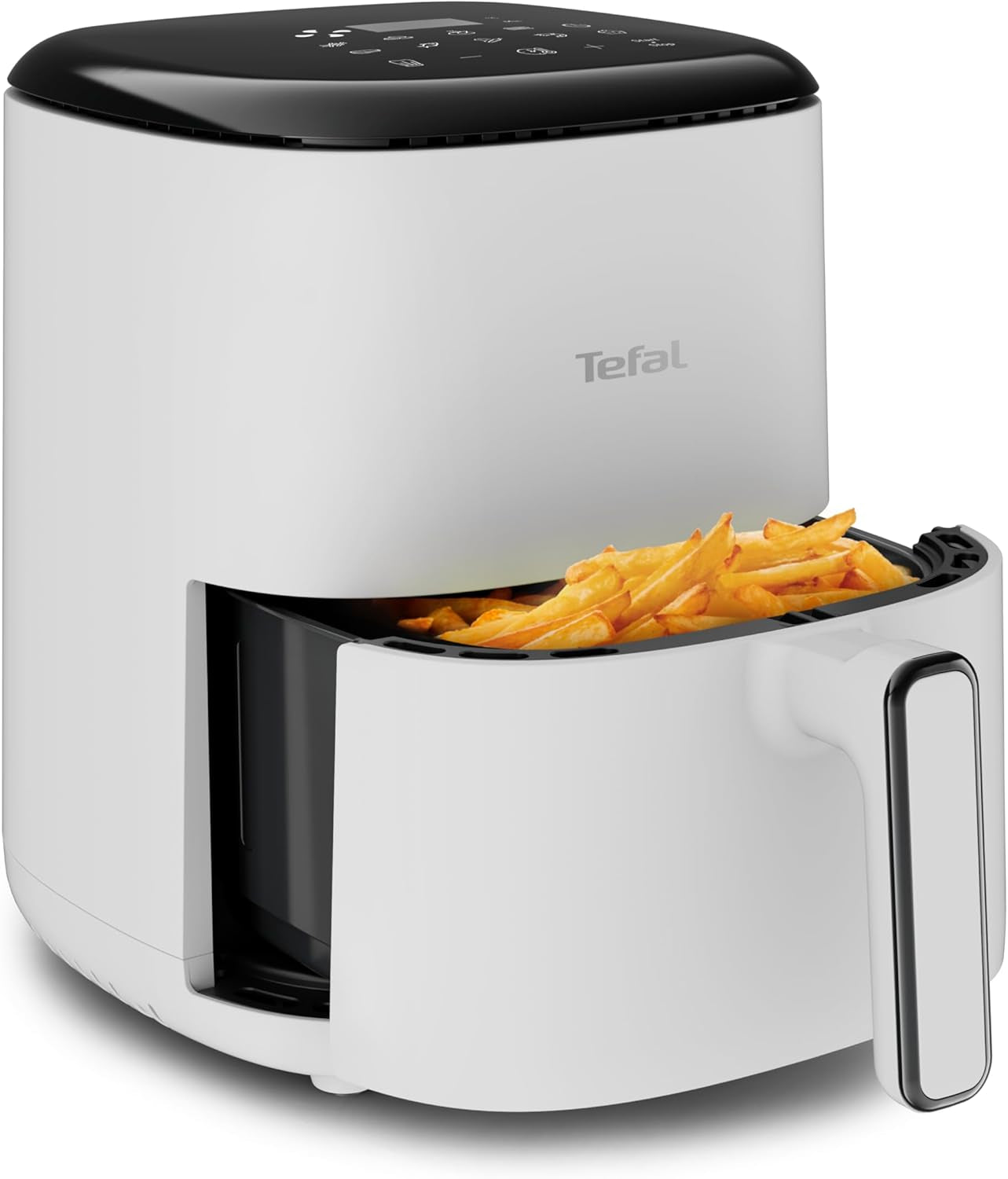Tefal Easy Fry Max EY2458, 5 liter, Hot Air Fryer, 10 automatiska matlagningsprogram, digital pekskärm Vitvaror Naty Shop Ljusgrå Singel - Utan fönster 3L