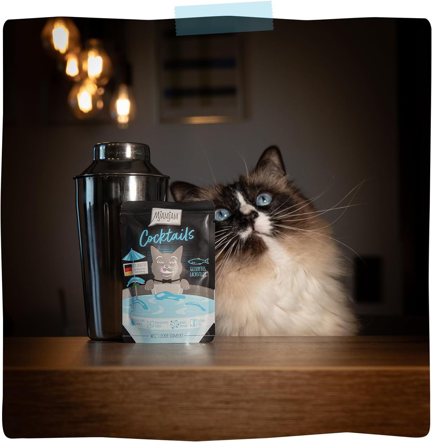 MjAMjAM - Utsökt kattdryck - Cocktails - Pulled Lax Filéer, förpackning om 20 (20x40), spannmålsfri