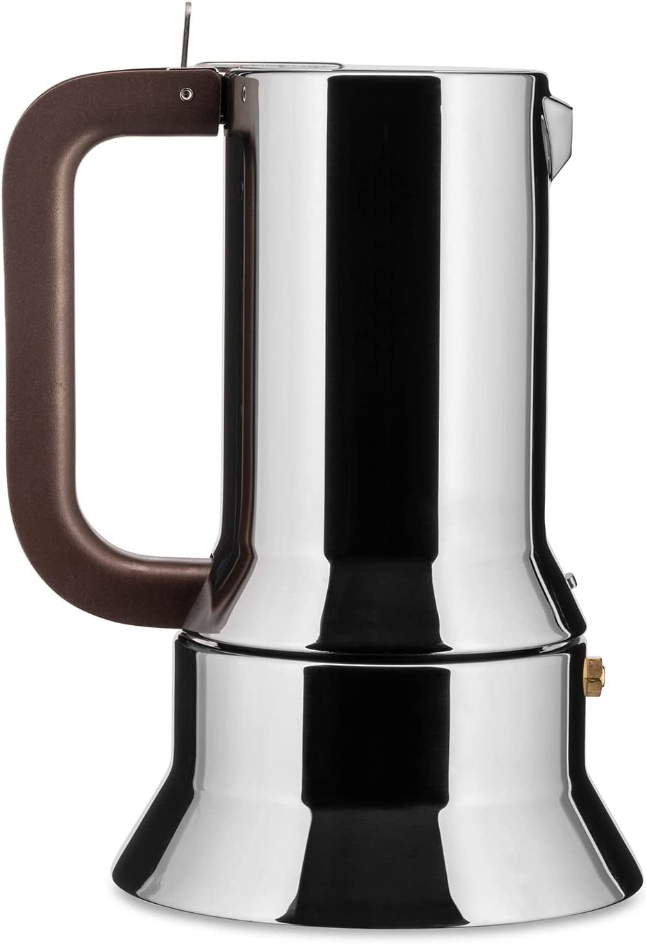 Alessi 9090/6 Espresso med 6 koppar för induktion, rostfritt stål, silver, 15,5 x 13,5 x 27 cm