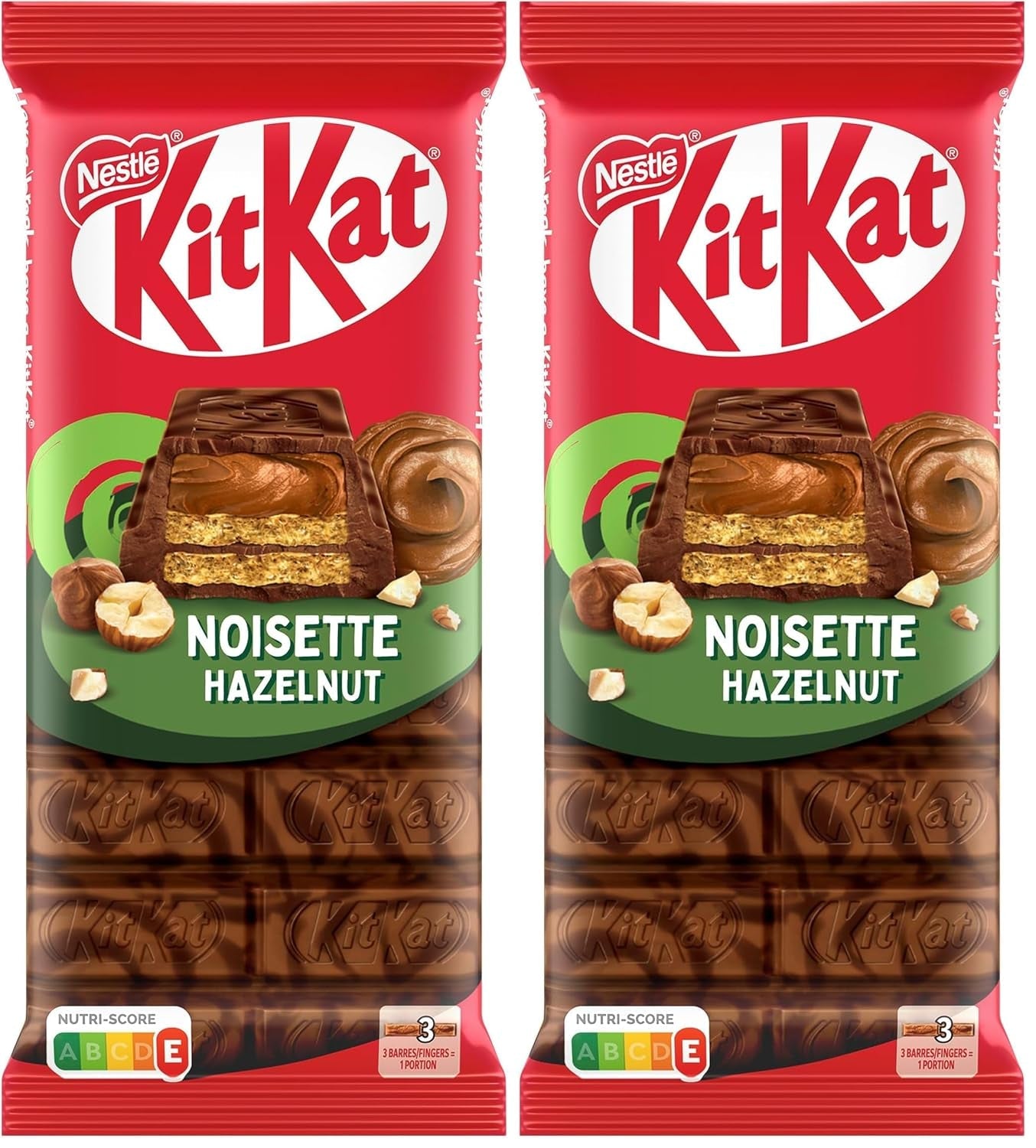 Nestlé Hasselnut Bar Crispy Wafer med krämig hasselnötsfyllning och marmorerat chokladöverdrag 2-pack (1 x 99g)