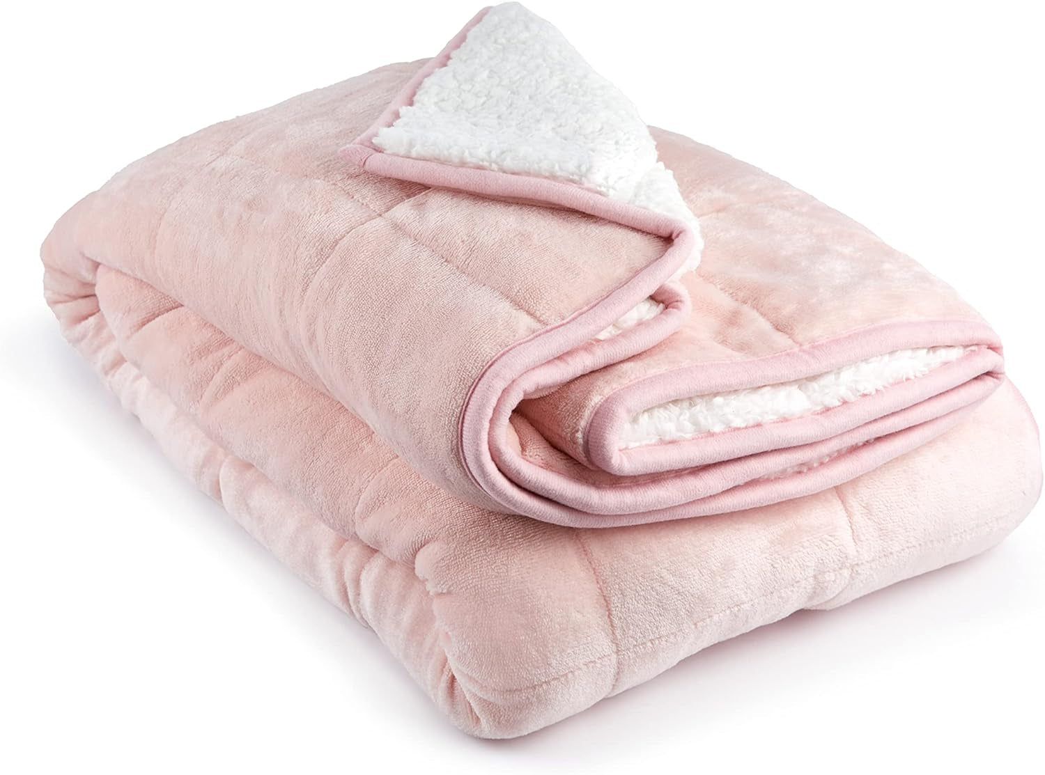Emma Barclay Weighted Sherpa filt, 127 X 152 cm, Blush Pink Emma Barclay sängar och filtar Blush rosa 50X60" (127X152Cm)