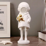 Söt ballongflicka Hartsskulptur Heminredning Staty Banksy Röd Hjärta Flicka Ballongfigur Modern konst Skulptur För bord Hylla Dekor Statyer & skulpturer Naty Shop Shenqianzhe8