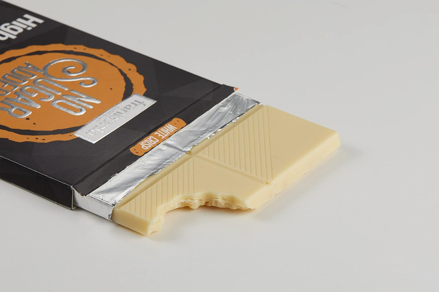 frankonia CHOCOLAT POWER MOTION utan tillsatt socker - Krisig vit choklad med högt protein- och låg kolhydrathalt, 90 g
