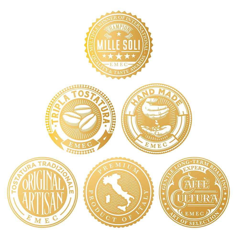 Caffè Espresso - Espressobohnen 1 kg - Traditionell Dreifachröstung In Handarbeit - Premium Kaffeebohnen mit perfekter Crema und besons säurearm für Helautomat und Siebträger