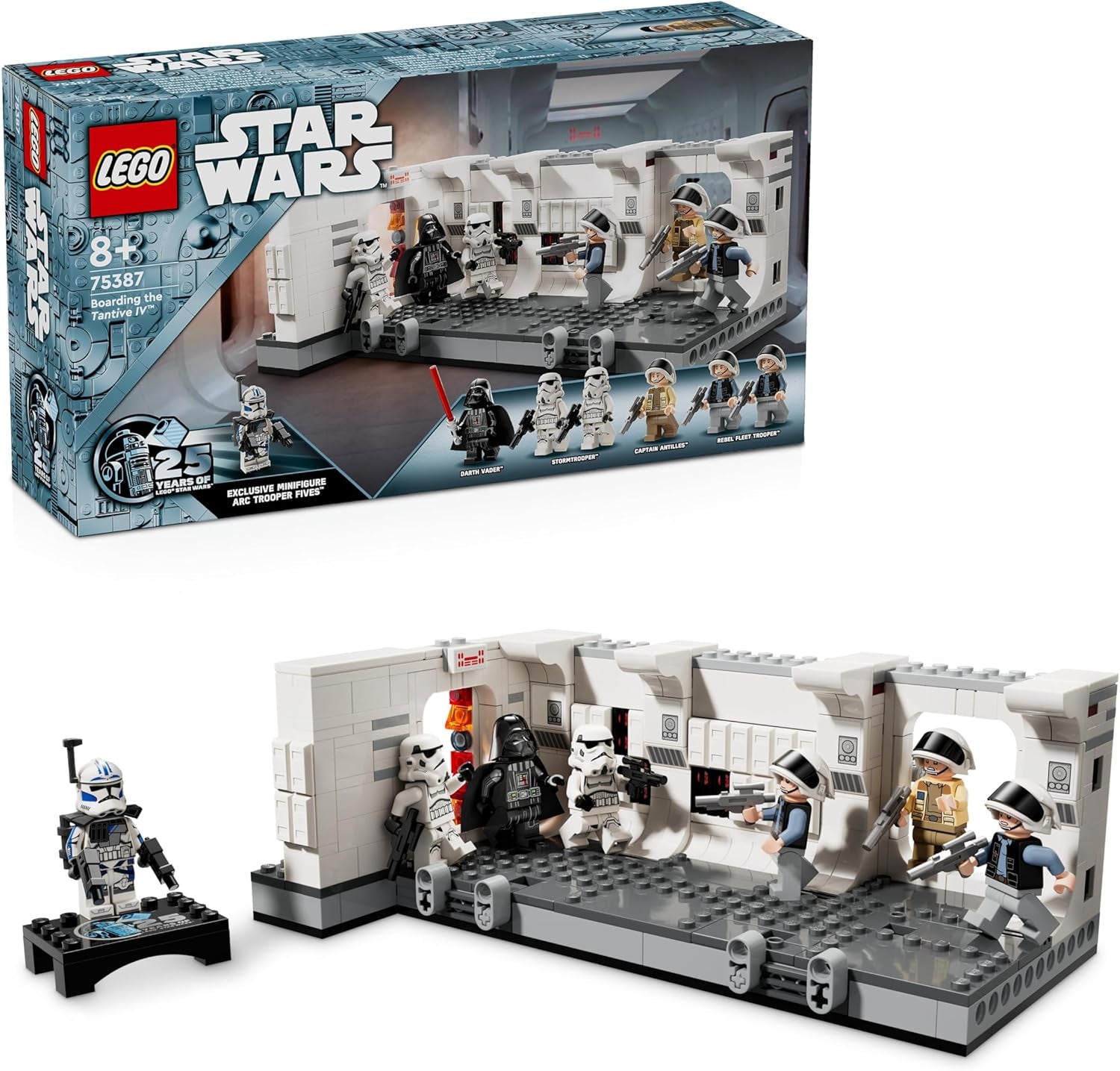 LEGO Star Wars Tantive IV Boarding, A New Hope Movie Building Toy, Barns Fantasy Lekset Samlarobjekt, Presentidé för pojkar och flickor 8+ och Samlare 75387 Byggset Beuche den LEGO-Store Boarding