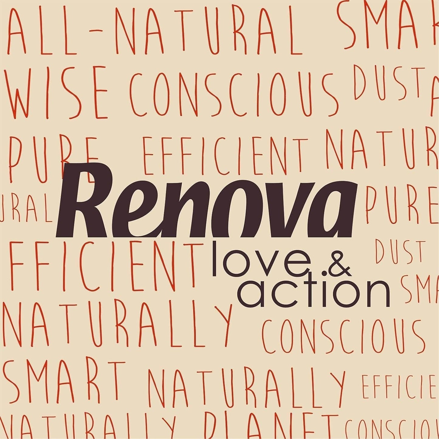 Toalettpapper Renova Love & Action, Beigerpaket 9 X 12 Rollos-: 108
