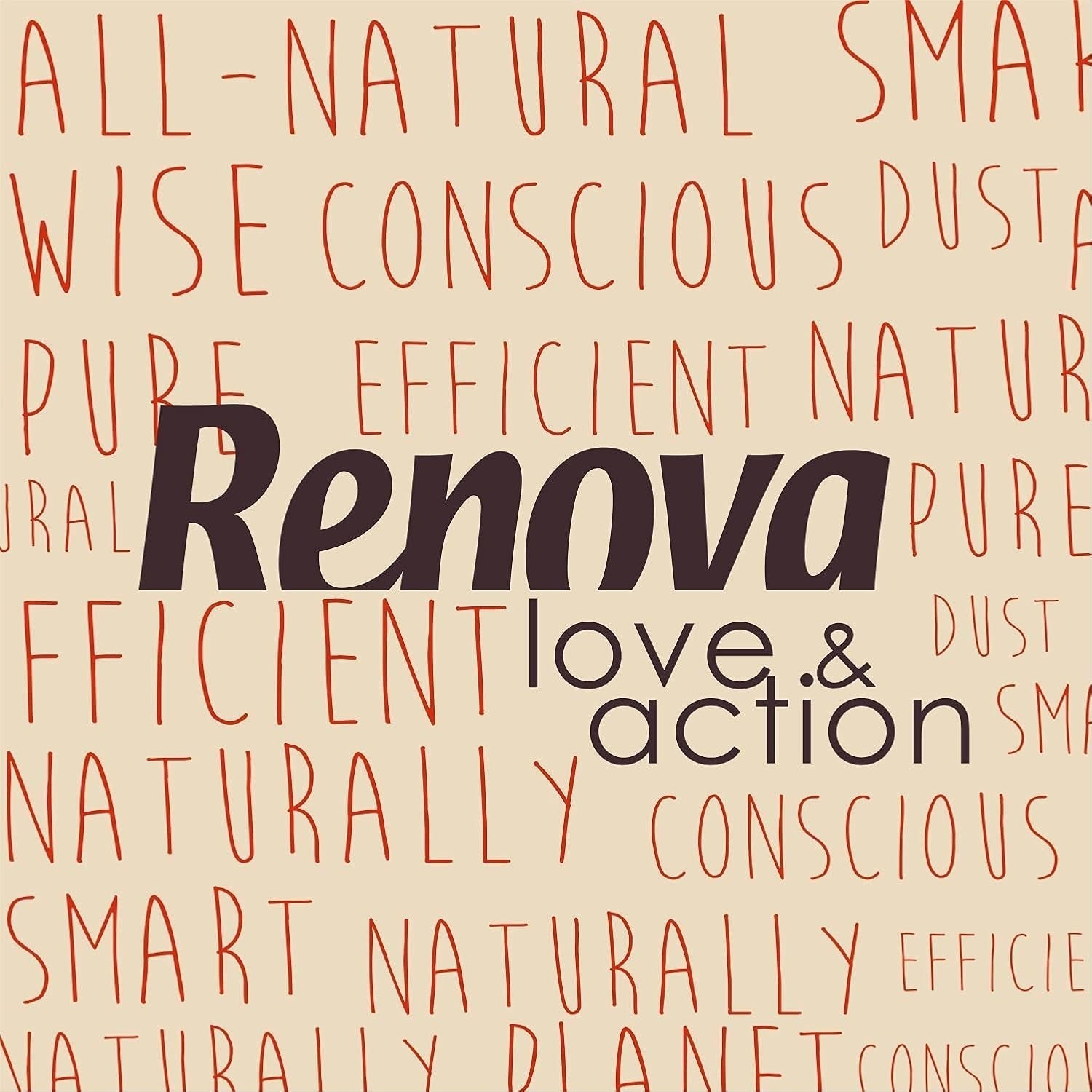 Toalettpapper Renova Love & Action, Beigerpaket 9 X 12 Rollos-: 108