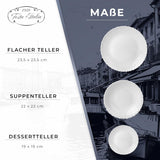 Servis set för 6 - 18 stycken - Opalglas servisset - vitt servisset - skål och tallrik set - modernt servis - tallrikar - bordsservering - servisset för 6