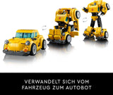 LEGO Icons Transformers Bumblebee, Vuxen samlarrobot Actionfigur, Filmbyggsats för science fiction-fans, Kan förvandlas till en bil, Äventyrsleksak 10338 Byggset Besuche den LEGO-Store