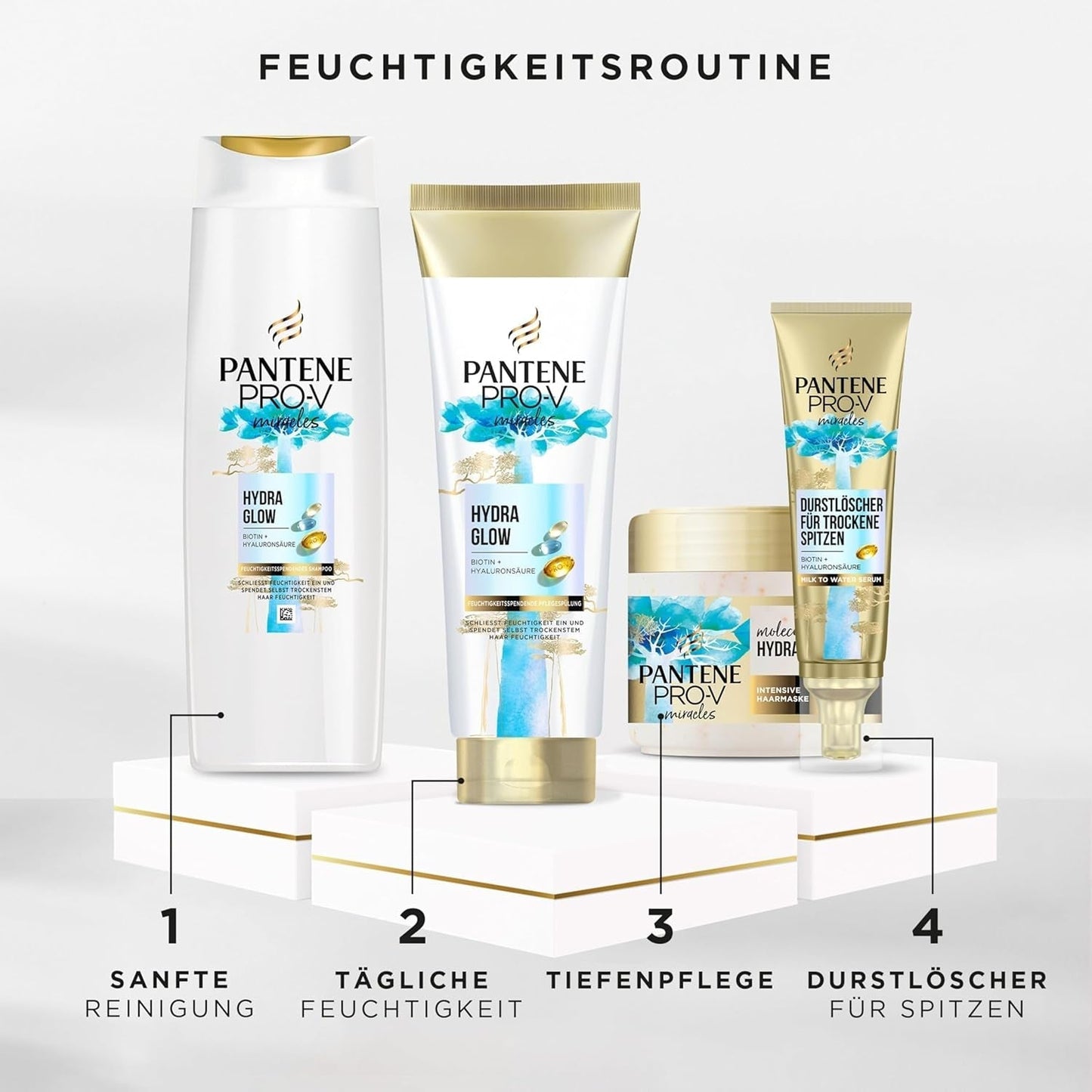 Pantene Pro-V Deep Hydration intensiv hårmask med biotin 300ml. Pro-V Miracles intensivvård för torrt hår. Mjukare hår efter första appliceringen. Lämplig för dagligt bruk Naty Shop Hair Mask
