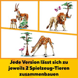LEGO Creator 3In1 Animal Safari, kreativt set med djurfigurer, 3 byggalternativ: Leksaksgiraff, gasell och lejon, leksaksdjur för flickor och pojkar, naturpresent för barn från 9+ år 31150 Byggset Beuche den LEGO-Store